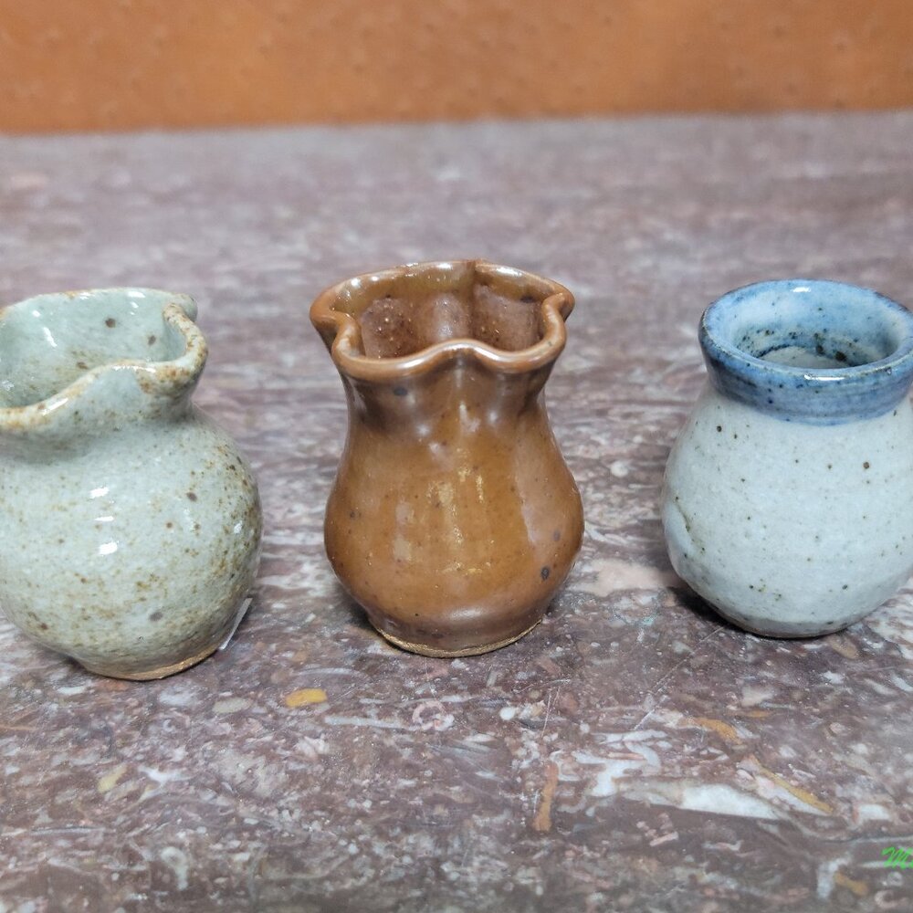 Japanese Vintage Ceramic Miniature Flower Vases